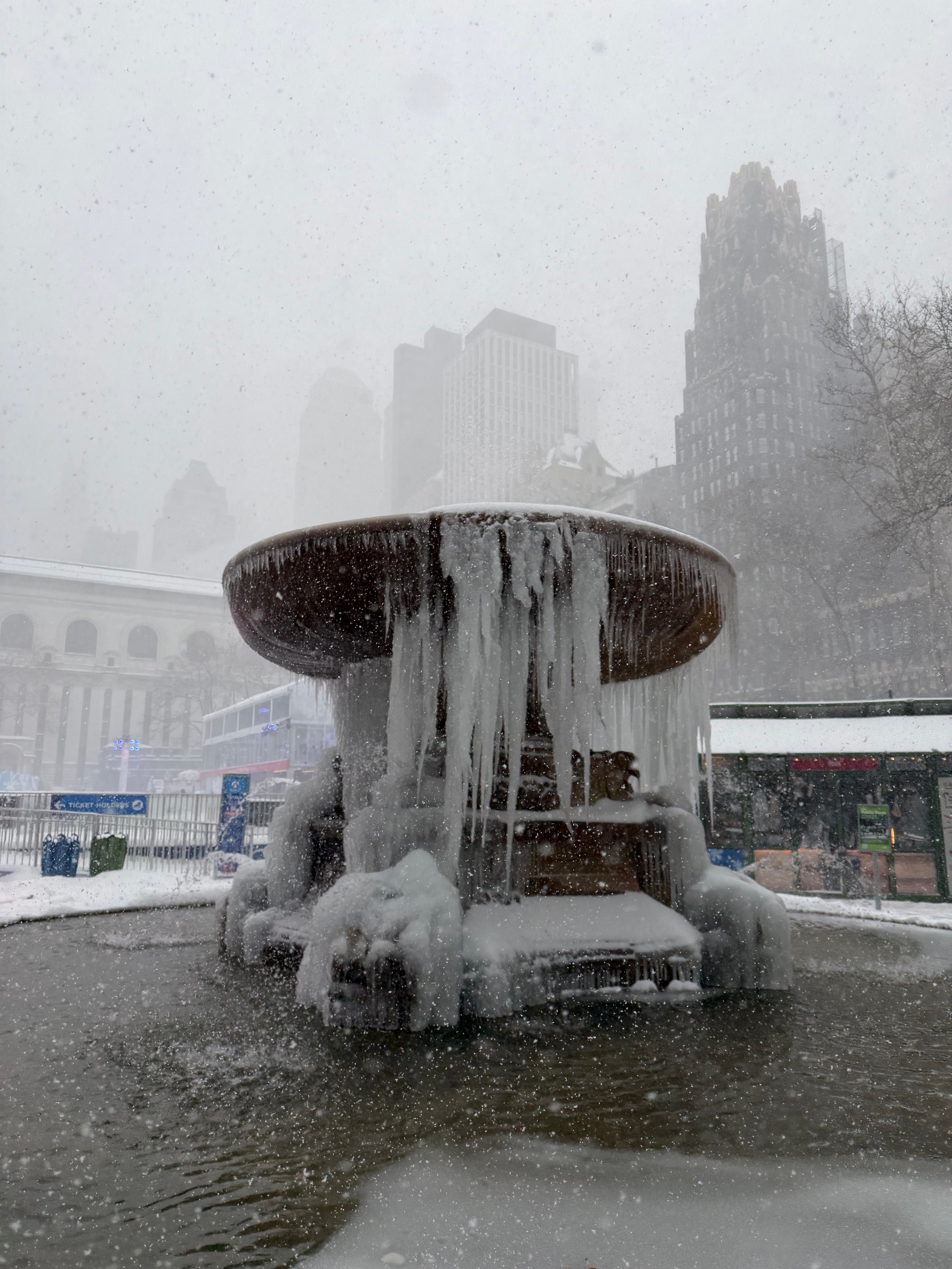 B012) Framed Poster Print (Bryant Park Winter Village)